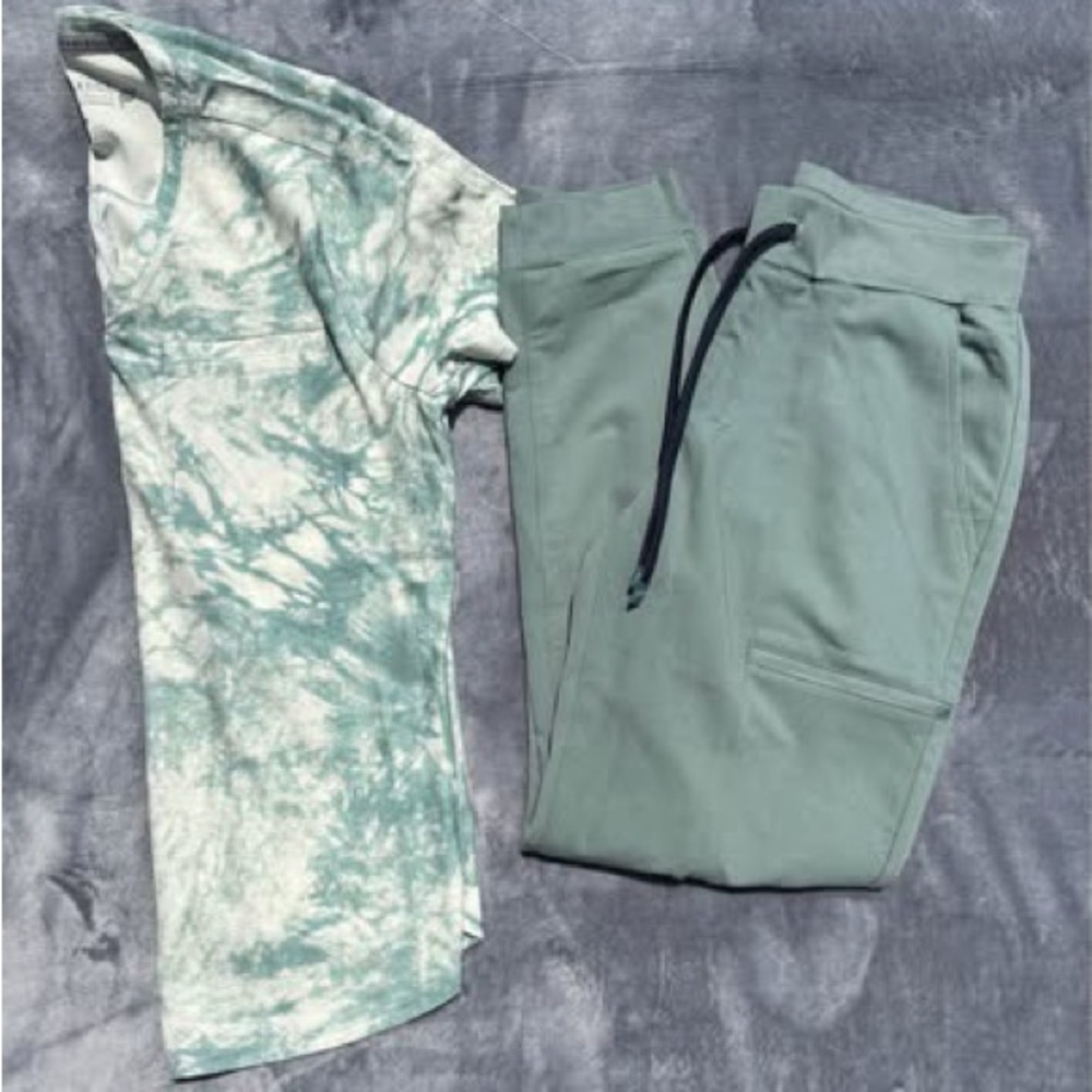 Fabletics Tie-Dye Tee and Joggers Set